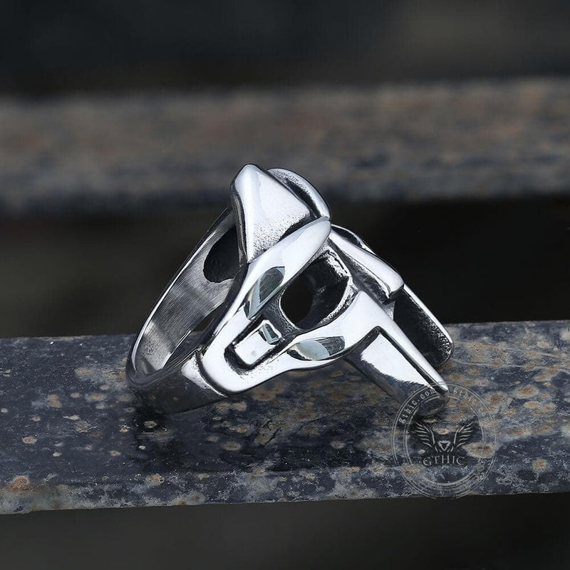 MF DOOM Mask Stainless Steel Ring 04 | Gthic.com