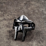 MF DOOM Mask Stainless Steel Ring 07 black | Gthic.com