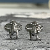 MF Doom Mask Stainless Steel Stud Earrings | Gthic.com