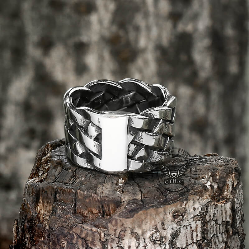 Minimalism Braided Stainless Steel Ring