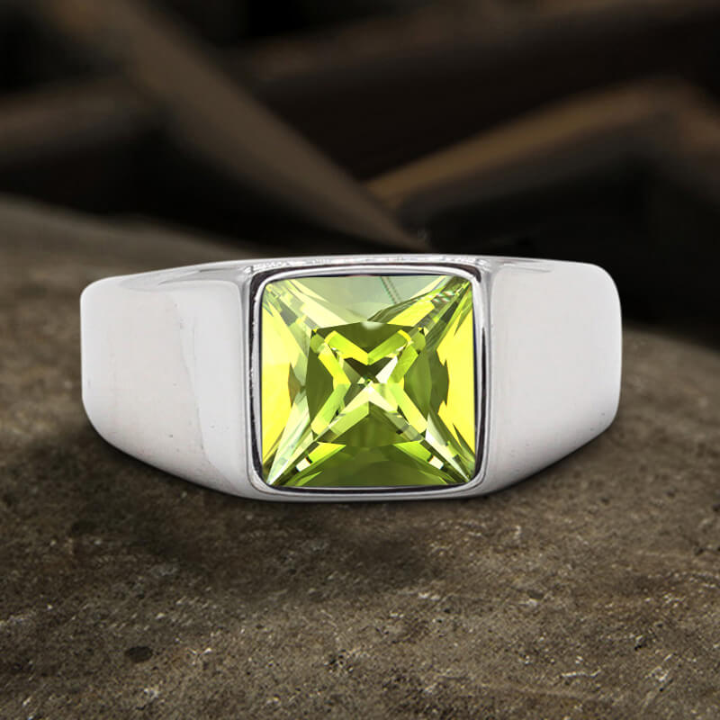 Minimalist Birthstone Stainless Steel Ring | Gthic.com