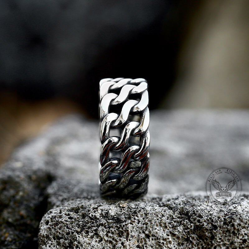 Minimalist Chain Style Stainless Steel Ring | Gthic.com