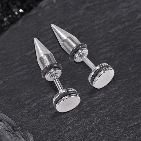 30pcs Silver Tone Stainless Steel Stud Earring With Earnuts