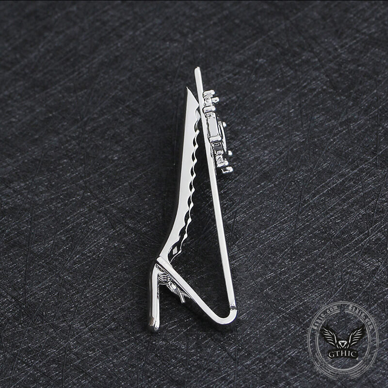 Minimalist Rudder Design Brass Tie Clip