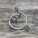 Minimalist Snake Design Stainless Steel Animal Ring