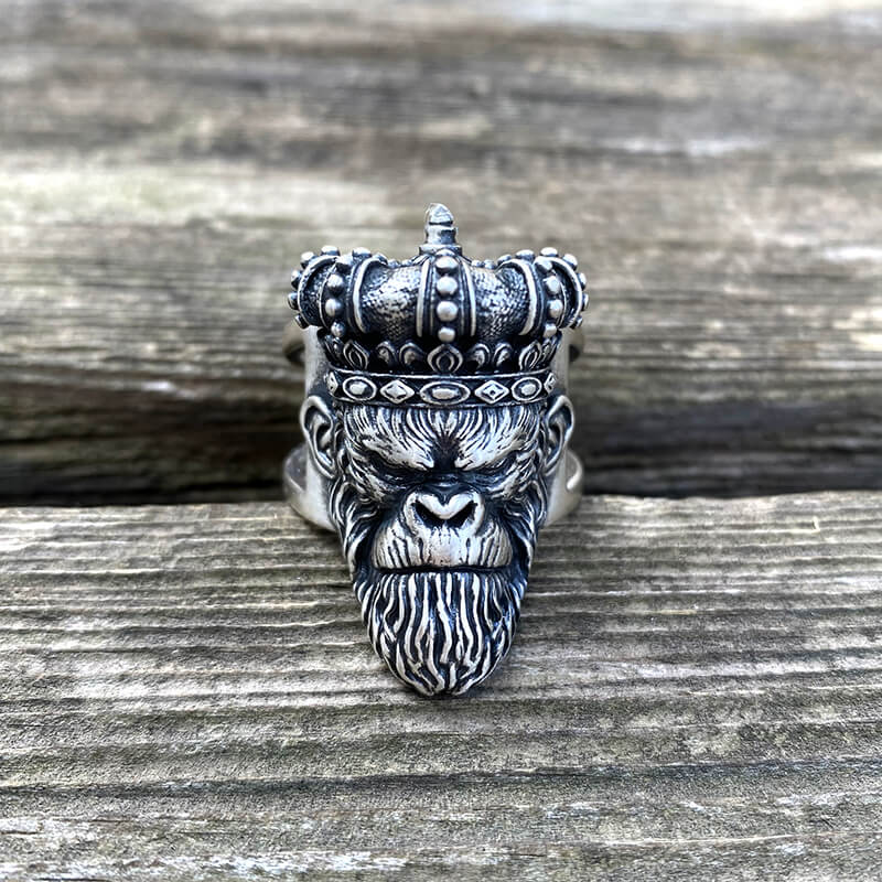 Monkey King Sterling Silver Ring | Gthic.com