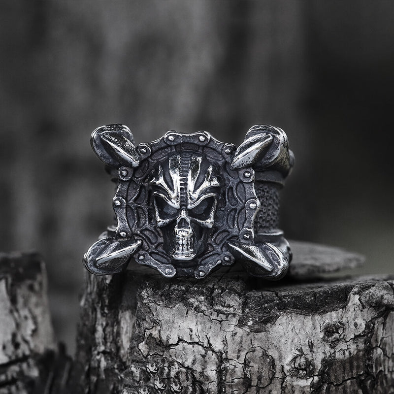 Monster Claw Stainless Steel Skull Ring | Gthic.com