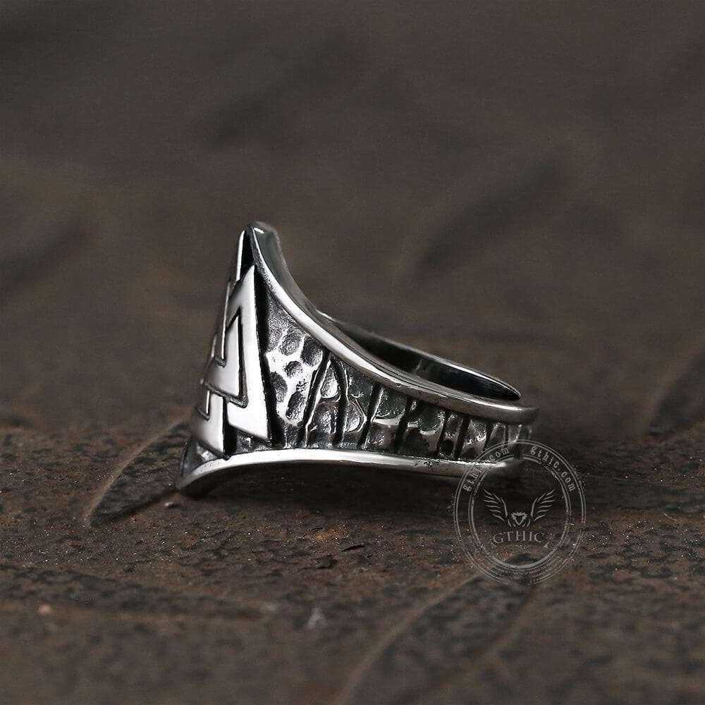 Mysterious Valknut Symbol Stainless Steel Ring