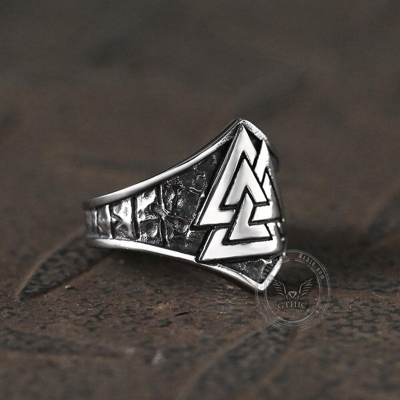 Mysterious Valknut Symbol Stainless Steel Ring