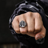 Nautical Anchor Stainless Steel Ring