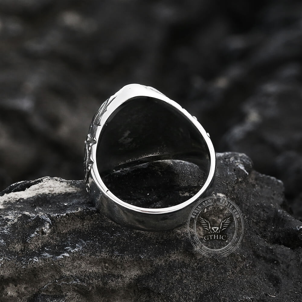 Nautical Anchor Stainless Steel Ring | Gthic.com