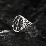 Nautical Anchor Stainless Steel Ring | Gthic.com