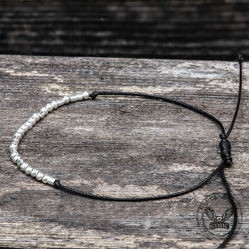 Never Give Up Morse Code Sterling Silver Bracelet