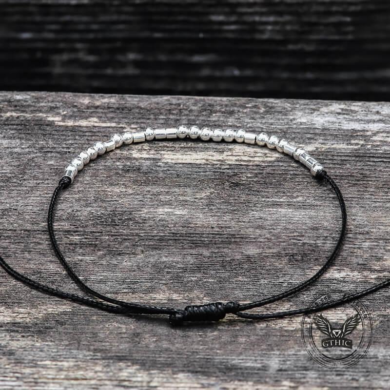 Never Give Up Morse Code Sterling Silver Bracelet