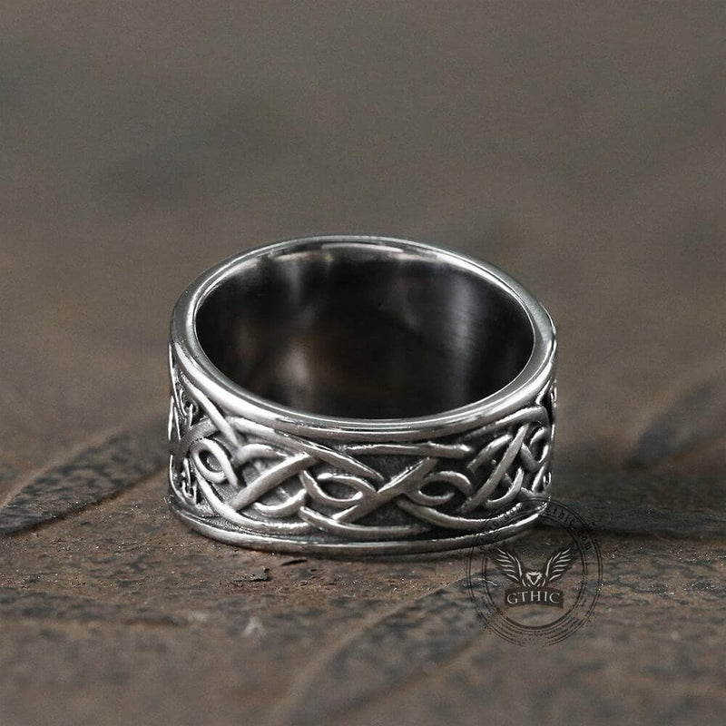 Nine-Tailed Fox Celtic Knot Stainless Steel Ring