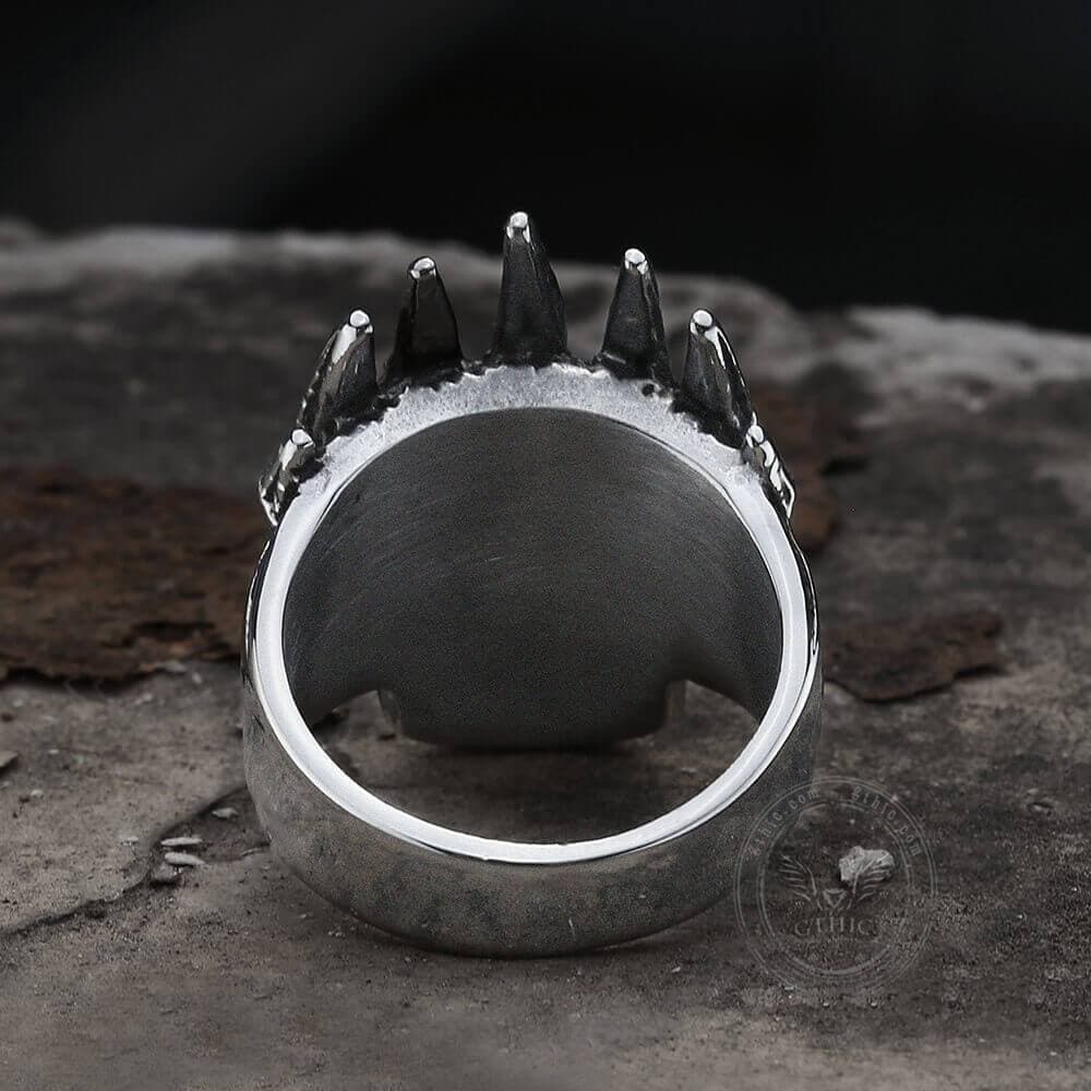 Nobility King Crown Stainless Steel Skull Ring | Gthic.com