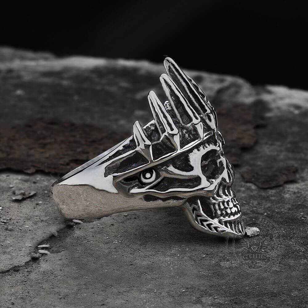 Nobility King Crown Stainless Steel Skull Ring | Gthic.com