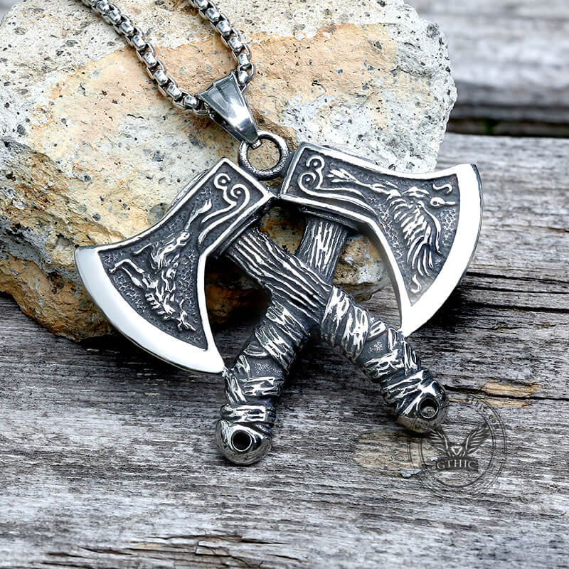 Nordic Axe Stainless Steel Viking Pendant | Gthic.com