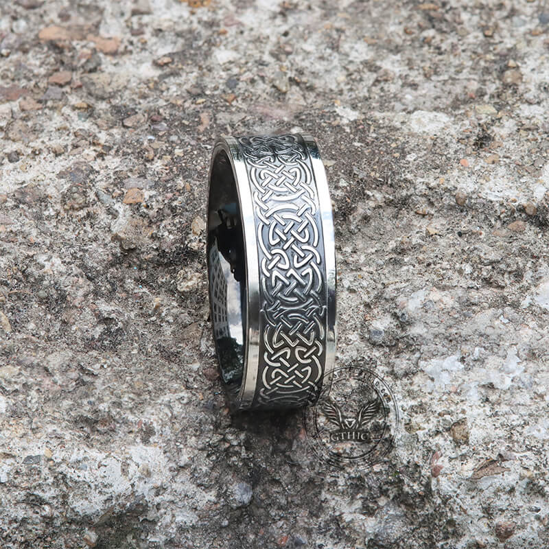 Nordic Celtic Knot Stainless Steel Viking Ring
