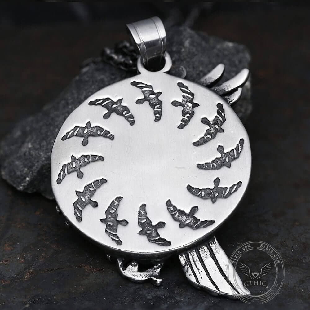 Nordic Raven Stainless Steel Viking Pendant