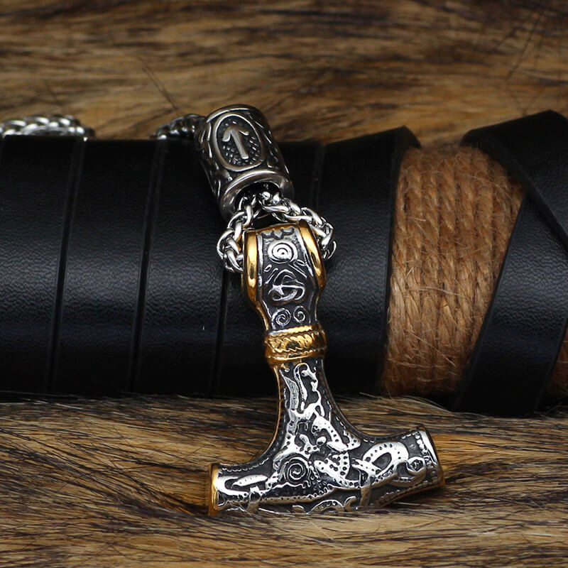 Nordic Thor’s Hammer Stainless Steel Pendant