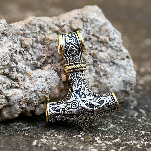 Buy Viking Necklace Men's Thor's Hammer Pendant Silver, Nordic Jewelry  Online in India - Etsy