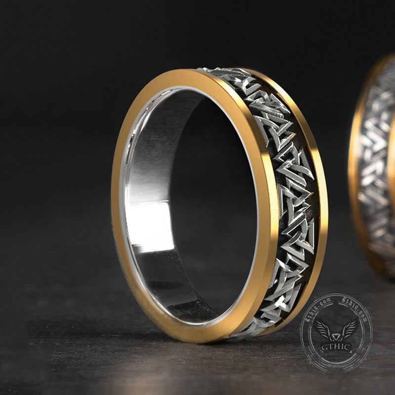 Nordic Valknut Sterling Silver Viking Ring 04 | Gthic.com