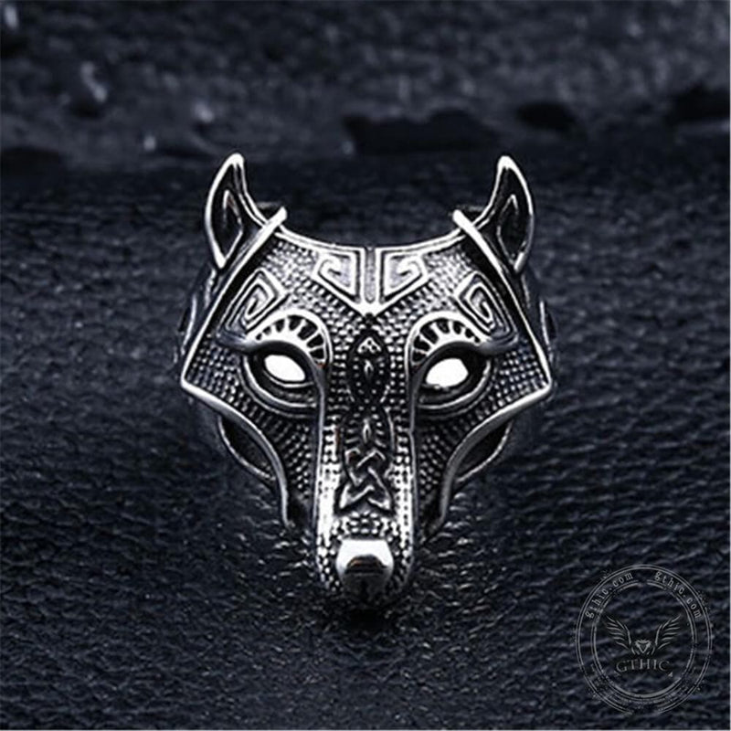 Nordic Wolf Stainless Steel Viking Ring - GTHIC