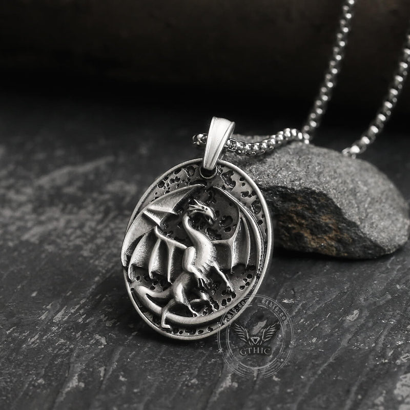 Norse Dragon Pure Tin Necklace – GTHIC