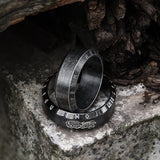 Norse Dragon Runes Stainless Steel Viking Ring