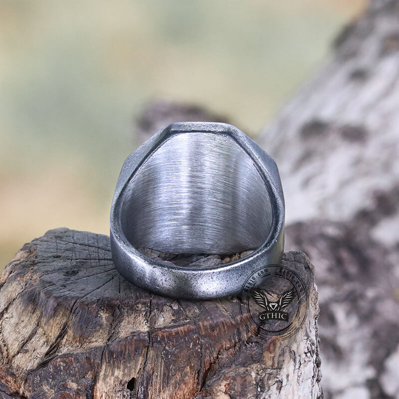 Norse Dragon Stainless Steel Viking Ring | Gthic.com