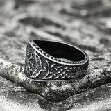 Norse Helm of Awe Eagle Stainless Steel Viking Ring 04 | Gthic.com