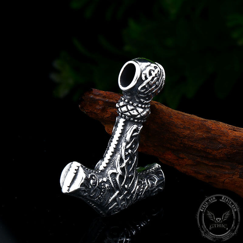 Norse Mjolnir Stainless Steel Viking Pendant | Gthic.com