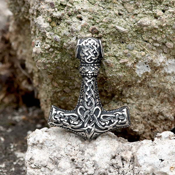 Norse Mjolnir Stainless Steel Viking Pendant | Gthic.com