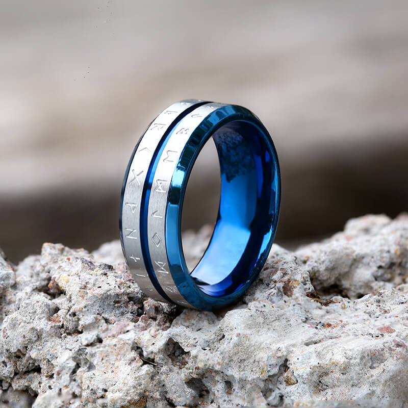 Norse Runes Stainless Steel Viking Ring | Gthic.com
