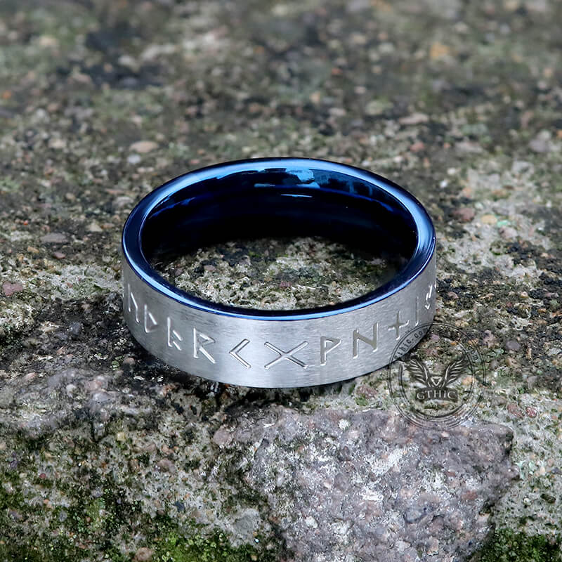 Norse Runes Stainless Steel Viking Ring