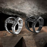Norse Runes Thor’s Hammer Stainless Steel Ring | Gthic.com