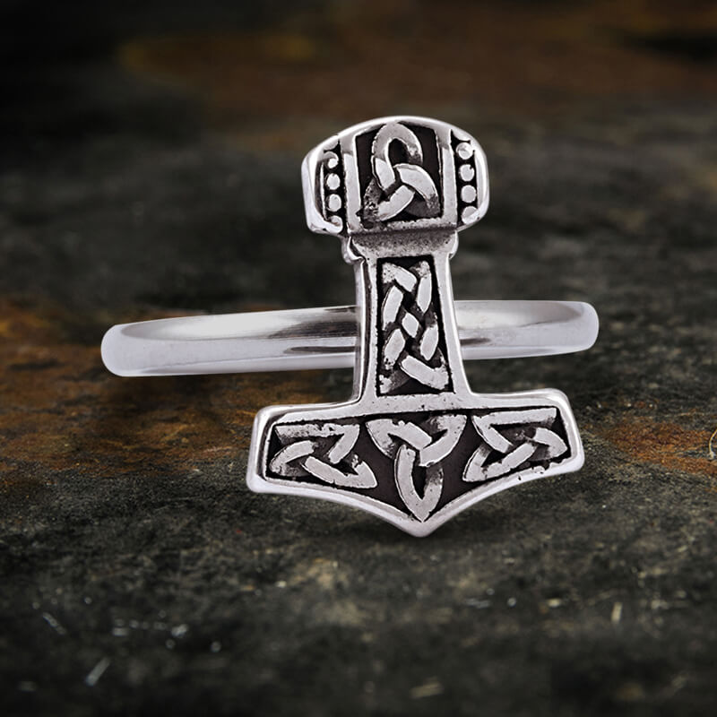 Norse Symbols Stainless Steel Viking Ring | Gthic.com