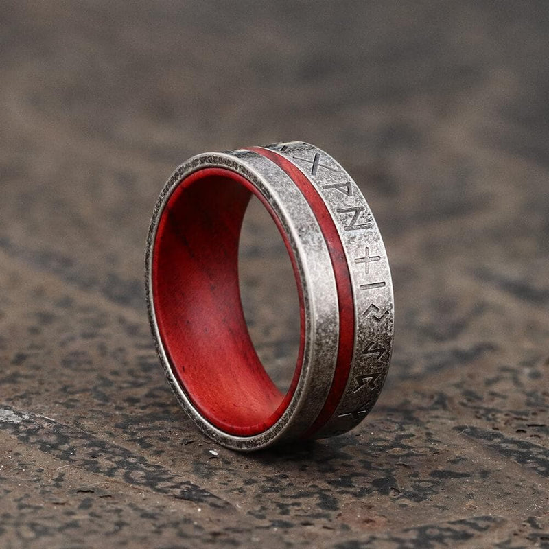 Norse Viking Runes Stainless Steel Ring05 Retro | Gthic.com