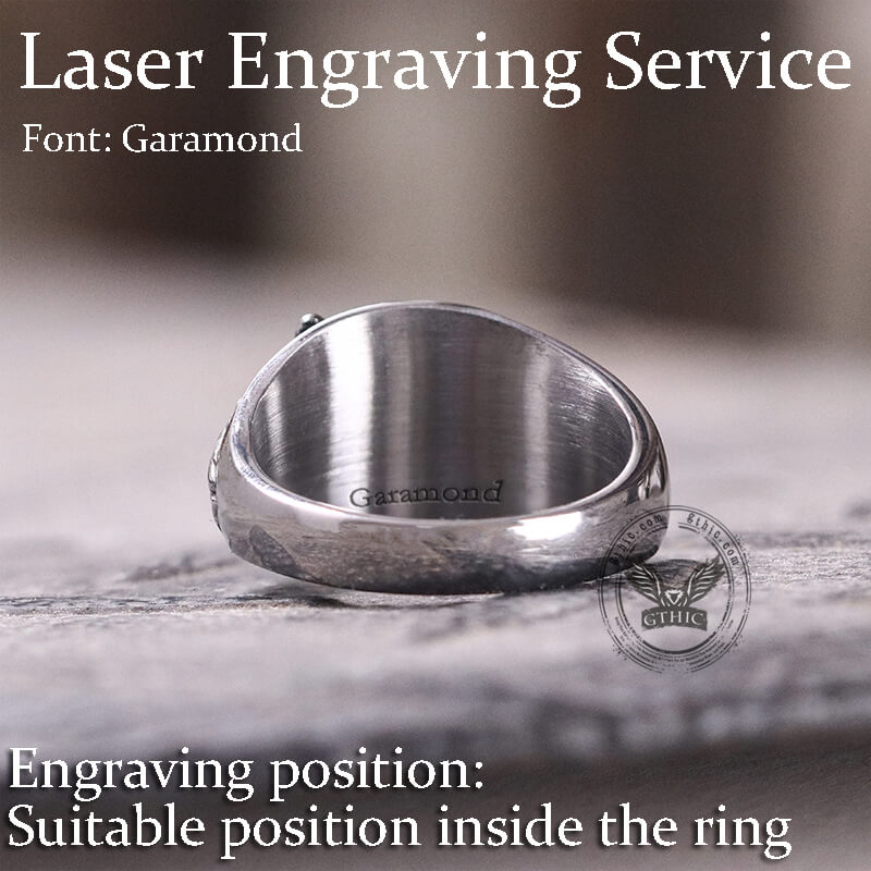 Norse Wolf Stainless Steel Animal Ring