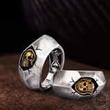 Not To Say Skull Sterling Silver Biker Ring 02 | Gthic.com