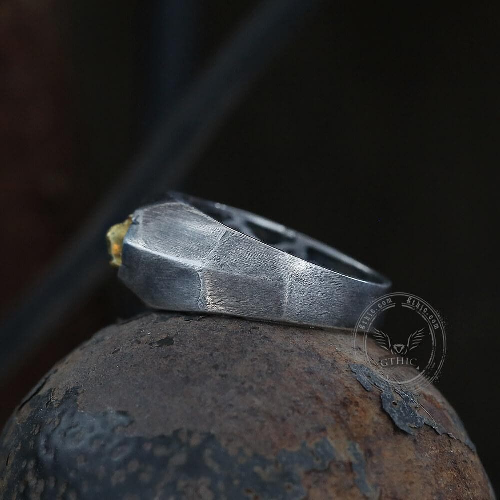 Anello da motociclista in argento sterling con teschio per non dire