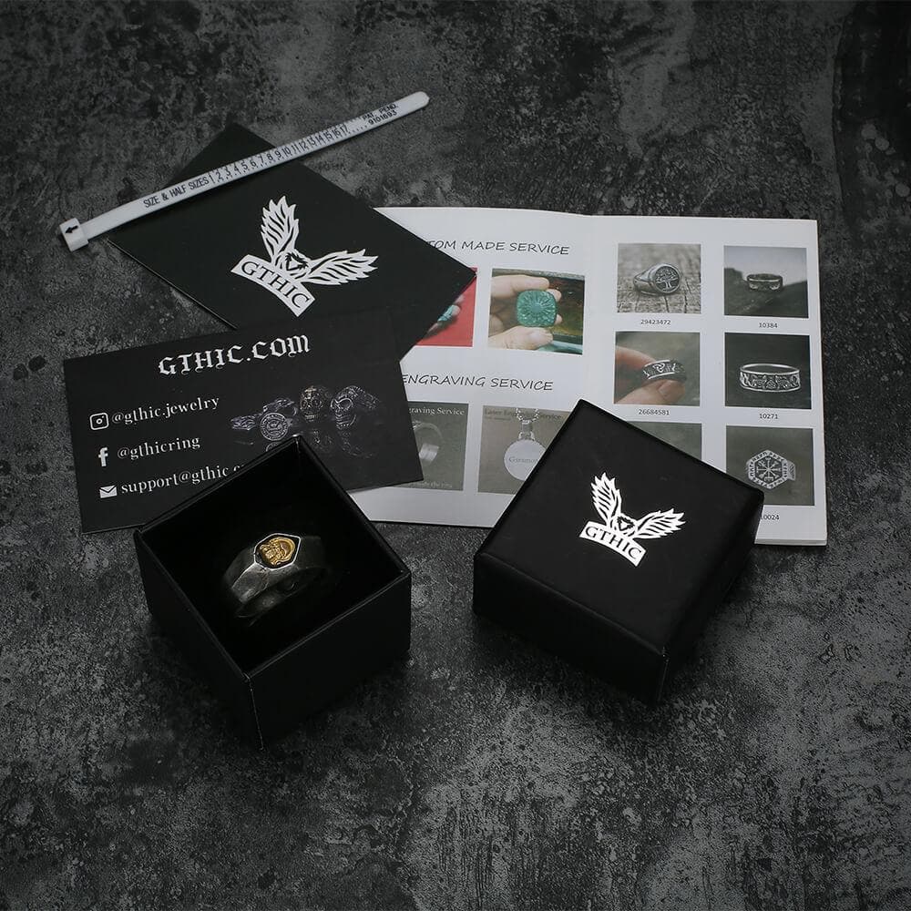 Anello da motociclista in argento sterling con teschio per non dire