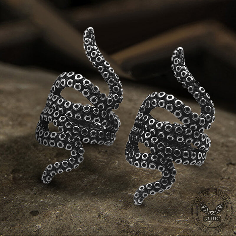 Octopus Arm Stainless Steel Ear Cuffs | Gthic.com
