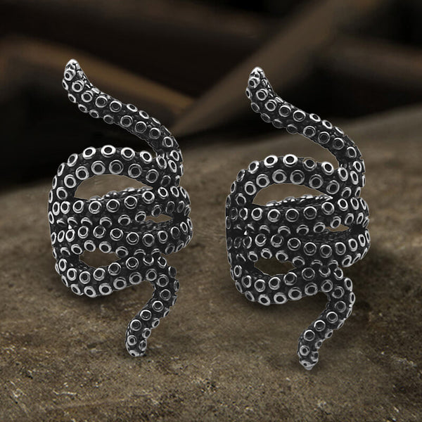 Octopus Arm Stainless Steel Ear Cuffs | Gthic.com