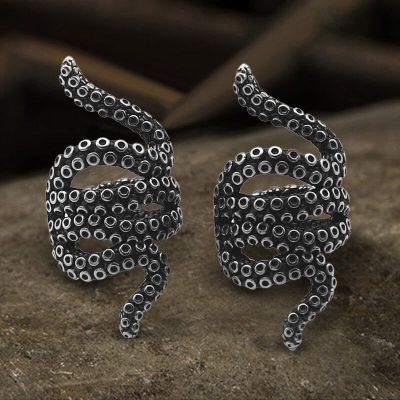 Octopus Arm Stainless Steel Ear Cuffs | Gthic.com