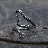 Octopus Arms Stainless Steel Ring 04 | Gthic.com