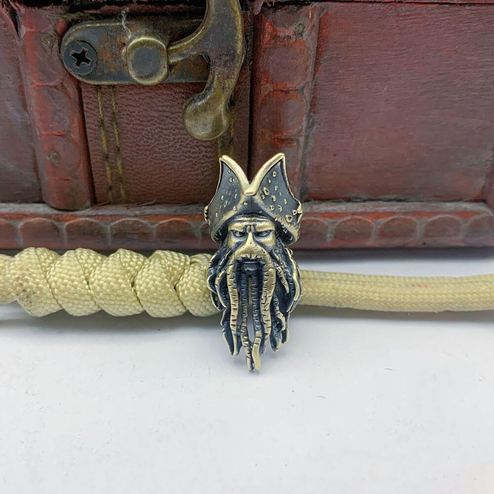 Octopus Pirate Copper Skull Braiding Beads 01 Gold | Gthic.com