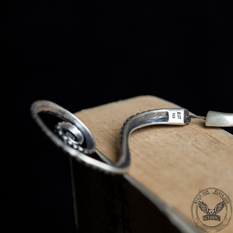 Octopus Tentacles Sterling Silver Ear Cuff Earring | Gthic.com