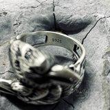 Odin Ravens Huginn and Munin Sterling Silver Viking Ring